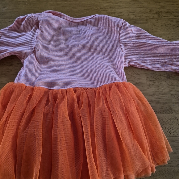 The Children's Place Pumpkin Dress with Orange Tulle. Snap Bottom, Adorable. - Picture 9 of 10